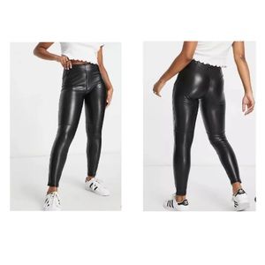 Abercrombie & Fitch Faux Leather Leggings, Size M